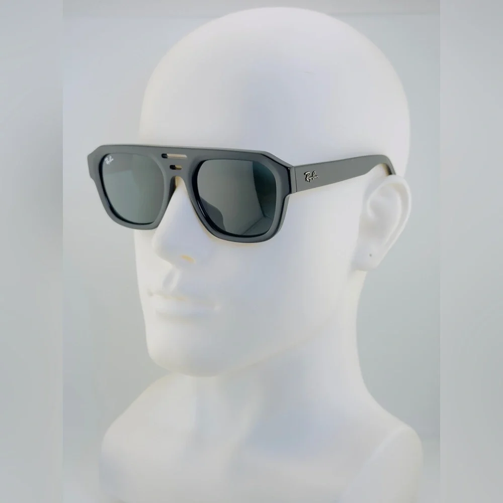 Ray-Ban Sunglasses RB4397 Corrigan Bio-based Polished Black Frame Grey Lenses